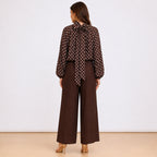 [2026.COUTURE] Camicia A Pois Con Fiocco Sul Retro