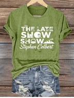 Women's Retro Last Show Tree Print T-Shirt