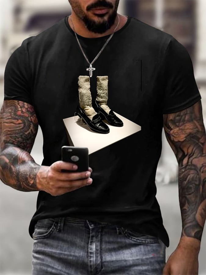 🔥Compra 3 e ottieni il 15% di sconto🔥T-shirt da uomo stampata a maniche corte