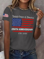 Retro 250th Anniversary 1776-2026 Print T-Shirt