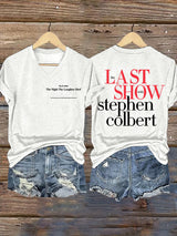 🔥Buy 3 Get 15% Off🔥V-Neck Retro Last Show 05.21.2026 The Night The Laughter Died After The Episode Ended. Hopefully People Laughed During The Show Print T-Shirt