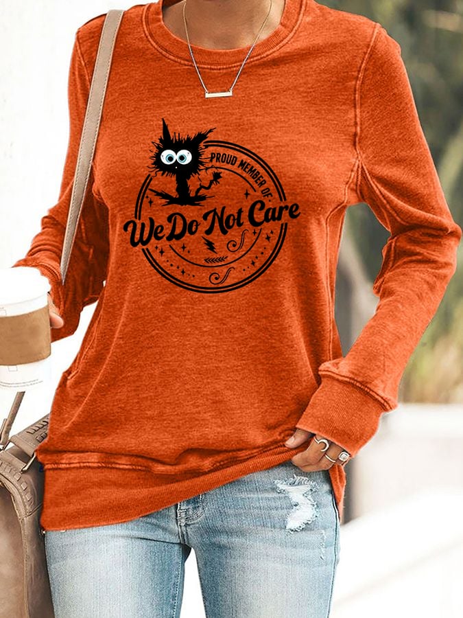 Women's  Retro Funny Proud Member Of Club Menopause Perimenopause Print Knitted Tops
