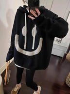 Felpa con cappuccio stampata cartoni animati da donna, felpa casual alla moda a maniche lunghe con coulisse per tutti i giorni, vacanze e attività all'aperto, maglieria da donna per autunno e inverno, maglioni da donna