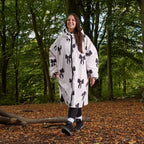 Peignoir de Séchage Imperméable Coupe-Vent, Robe de Changement Doublée Polaire Sherpa Douce, Manteau Veste à Capuche Surdimensionné à Manches Longues pour Enfants, Adultes, Hommes, Femmes, Surf, Plage, Natation, Restez au Sec