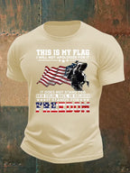 Men's  THIS IS MY FLAG Print T-Shirt