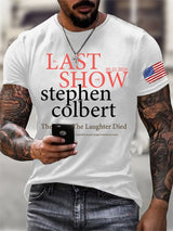 🔥Buy 3 Get 15% Off🔥Men's Retro Last Last Show 05.21.2026 The Night The Laughter Died After The Opening Monol, Hopefully People Laughed During The Show Print T-Shirt