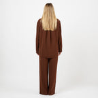 [2026.COUTURE] Completo elegante in camicia e pantalone palazzo morbido comodo