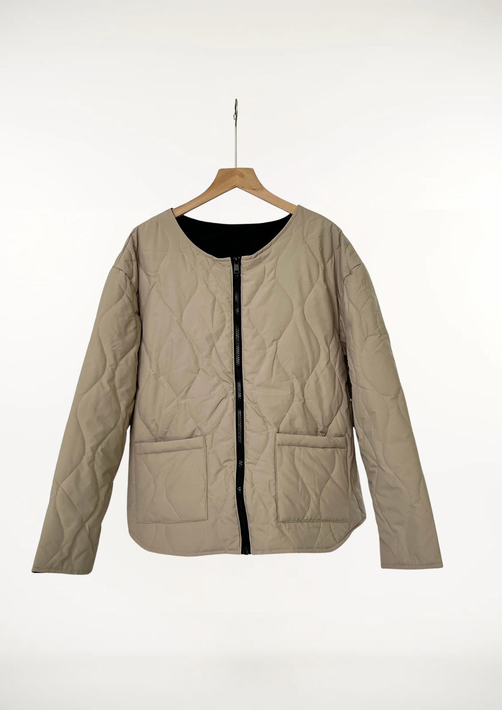 Piumino Leggero Trapuntato con Scollo Tondo da Donna