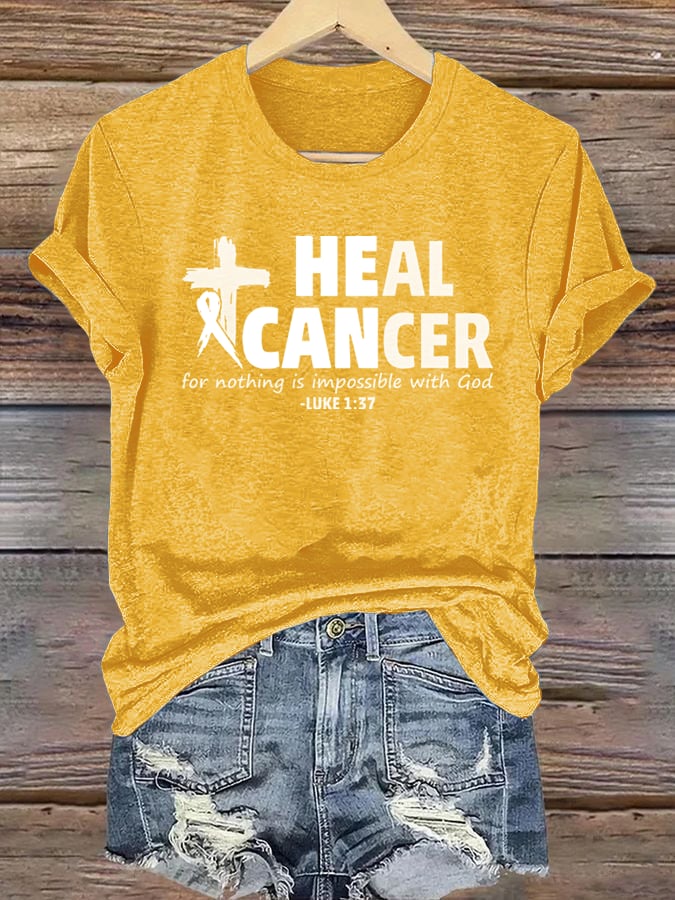 Women's  Lung Cancer HEAL CANCER Classic T-Shirt