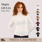 [2026.COUTURE] Maglia Giulia Basic a Maniche Lunghe in Misto Cashmere