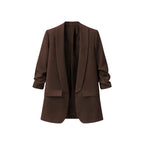 Blazer plissé à l'américaine | Vêtements pour femmes | Blazer | Plissé | Décontracté | Coupe ample
