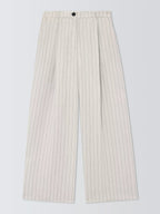Ensemble 2 pièces pour femme (débardeur sans manches rayé ou uni et pantalon large taille haute)