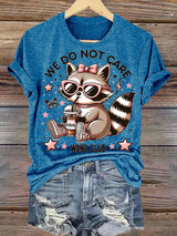 🔥Buy 3 Get 15% Off🔥Women's  Cute little raccoon for Women's WDNC Menopause & Perimenopause Printed T-shirt