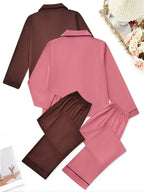 Ensemble cardigan à revers pour femmes, tricot décontracté ample à manches longues, tenue d'intérieur automne et hiver, 2 pièces