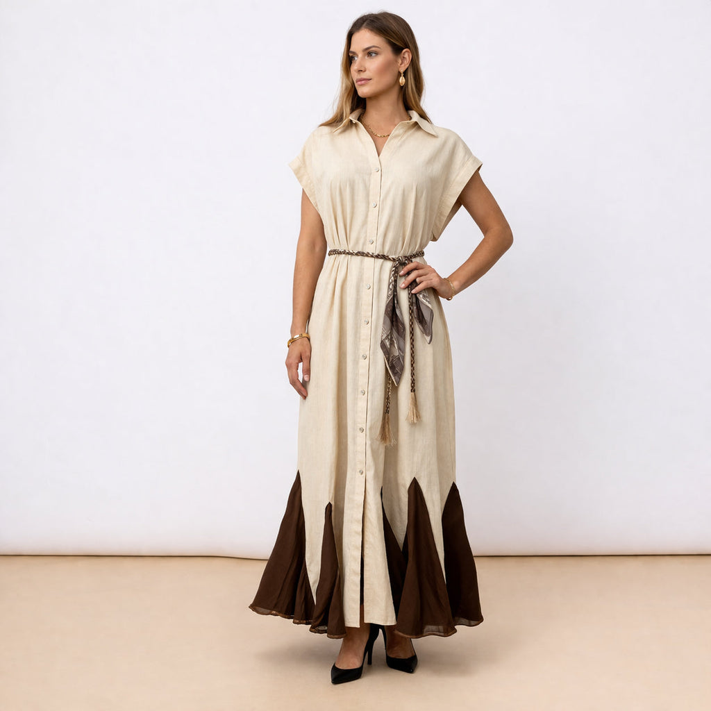 [2026.NOHO] Linen Shirt Dress with Rope Belt