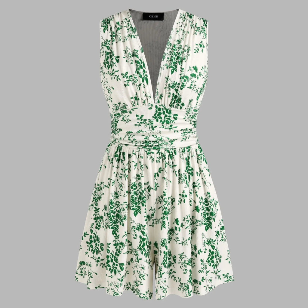 Combinaison bustier à col en V pour femme, printemps/été