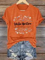 Women's Round-Neck Retro Funny Proud Member Of  Club We Do Not Care Menopause Perimenopause Print T-Shirt
