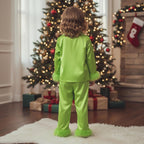 Pigiama "Mamma e io" di Natale, coordinato per tutta la famiglia, manica lunga, scollo a V con risvolto, bottoni e pantaloni a vita elasticizzata, homewear