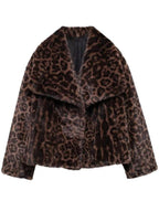 Giacca in finta pelliccia tinta unita da donna, cappotto casual a maniche lunghe con colletto per autunno e inverno, abbigliamento da donna per tutti i giorni, top carini
