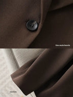 Veste blazer élégante à un bouton pour femme, manteau à manches longues et coupe ajustée pour le bureau, vêtement d'extérieur mode automne et hiver
