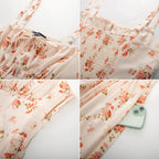 Robe longue d'été de style corset milkmaid sans manches à bretelles pour femme