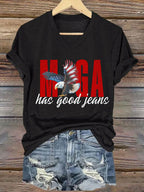 🔥Buy 3 Get 15% Off🔥V-Neck Retro Has Good Jeans Print T-Shirt