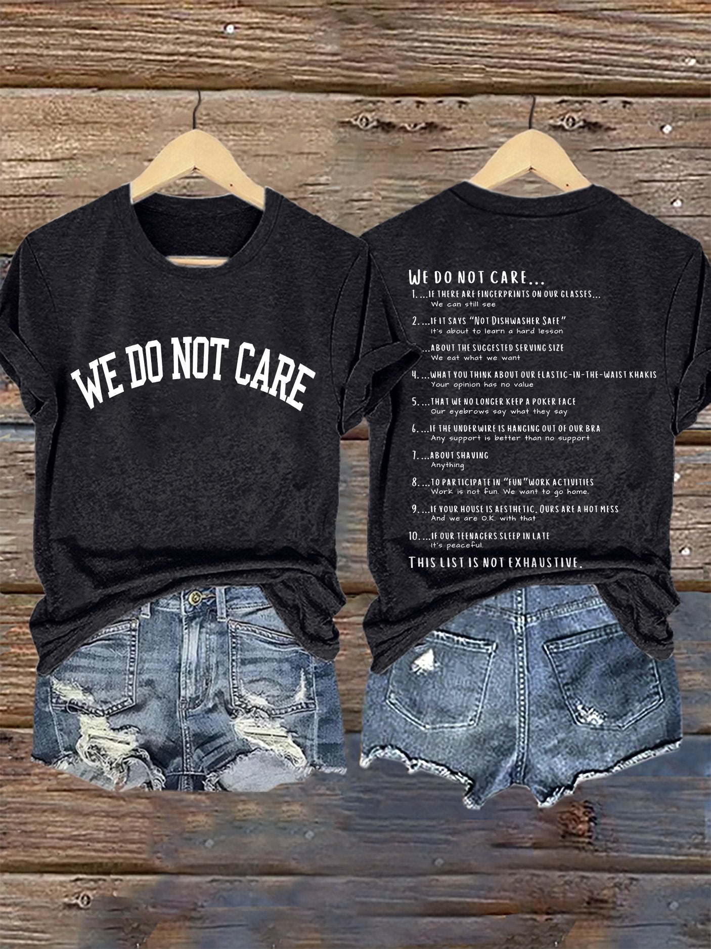 Retro Funny WDNC Menopause Perimenopause This List Is Not Exhaustive Print T-Shirt