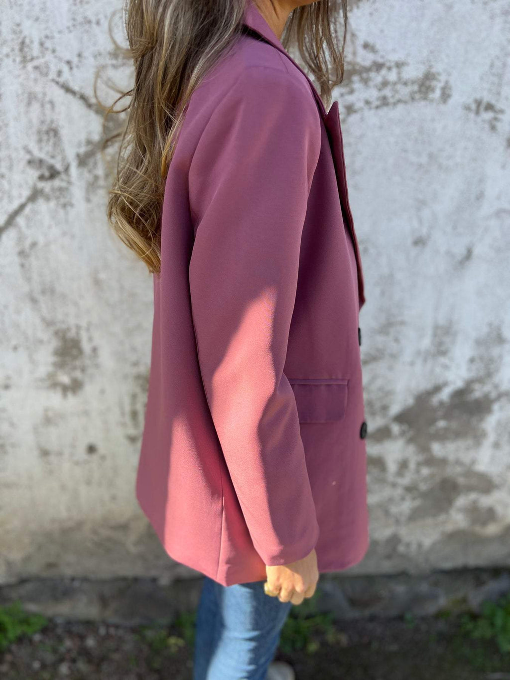 Veste tailleur décontractée à manches longues et col à revers pour femme