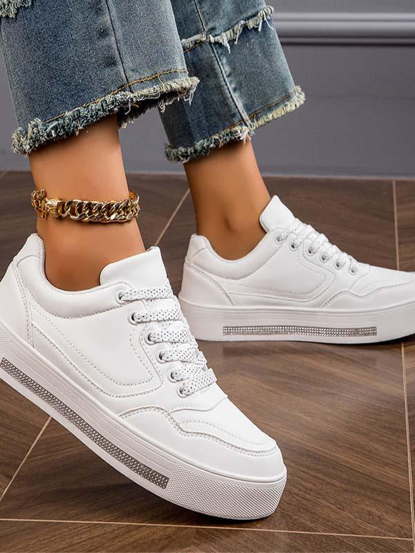 Chaussures décontractées à semelle souple et légère, respirantes, blanches