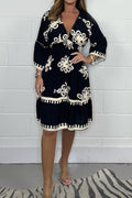 Robe imprimée à col en V