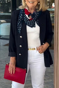 Blazer croisé de couleur unie pour femme