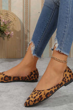 Ballerines léopard à bout pointu pour femme