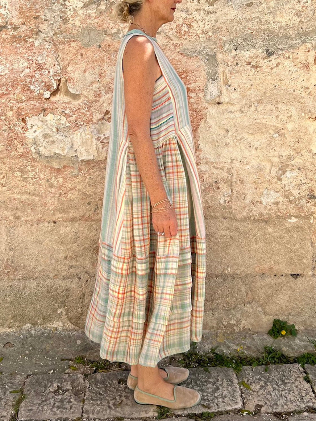 Robe décontractée sans manches imprimée pour femme