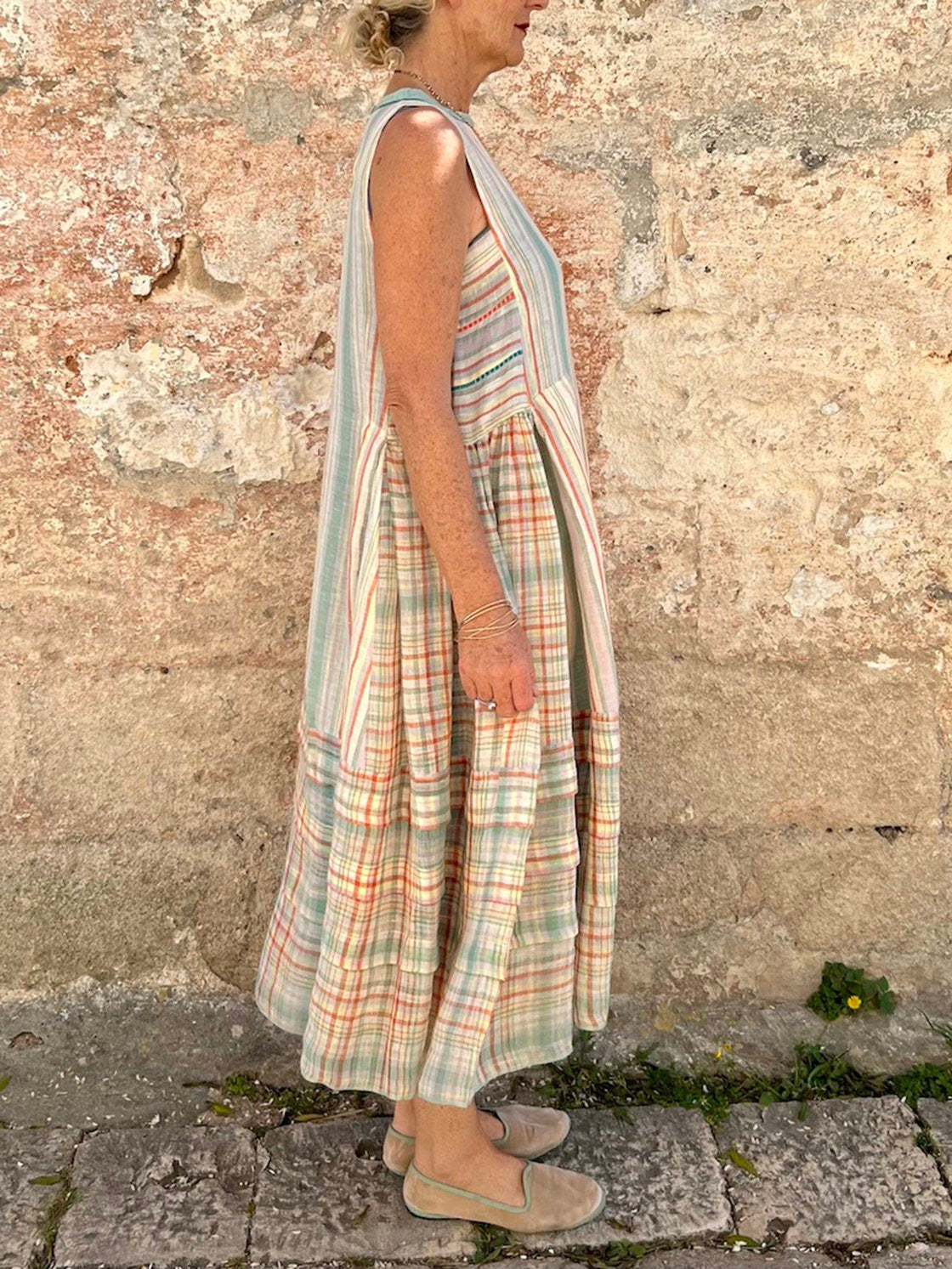 Robe décontractée sans manches imprimée pour femme