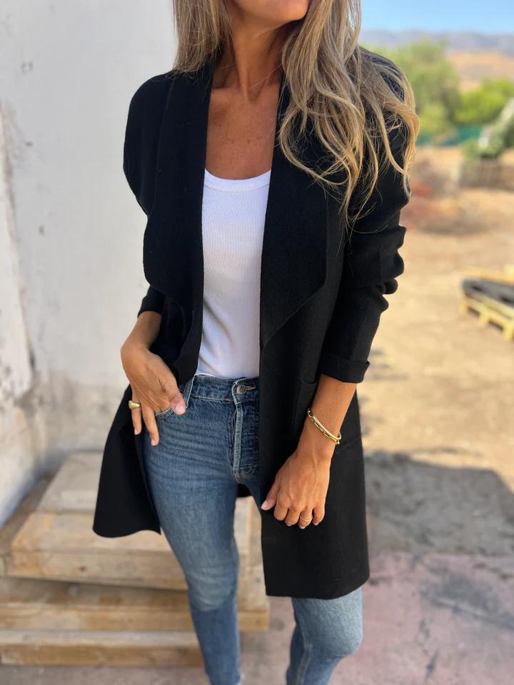 Veste cardigan décontractée à revers