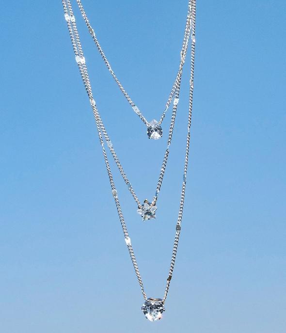 Collier Vintage Goutte Cœur Étoile à Cinq Branches Multicouche