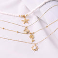 Ensemble de colliers étoiles de mer et coquillages vintages en argile molle