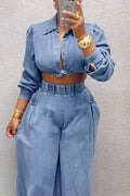 Ensemble sexy femme haut et pantalon à manches longues Kink